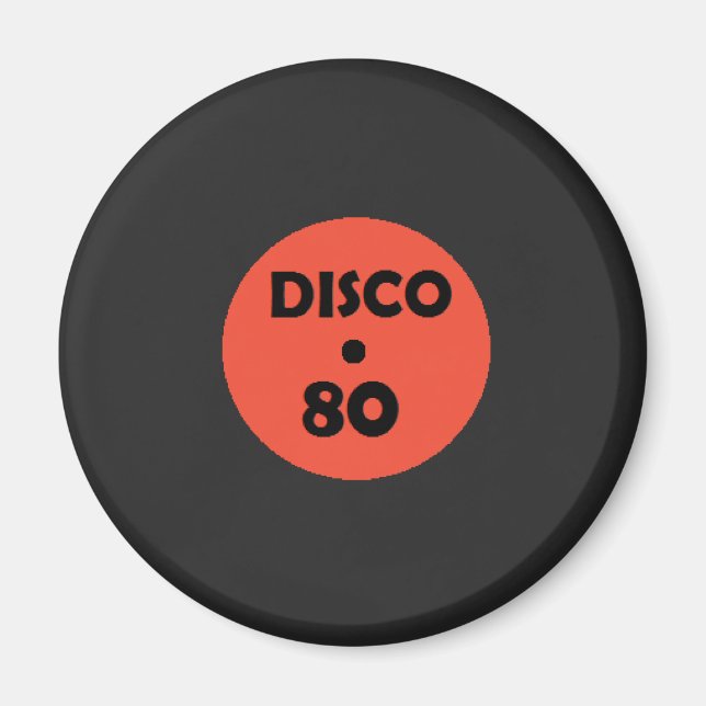 Gramophone Record Amusement Magnet - Retro Disco P (Devant)