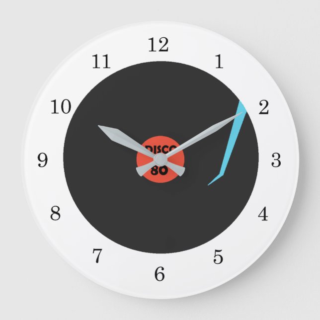 Gramophone Record Clock - Disco 80' Dance (Front)