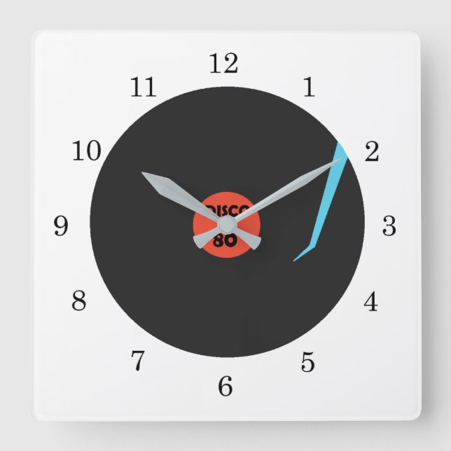 Gramophone Record Clock - Disco 80' Dance Party (Front)