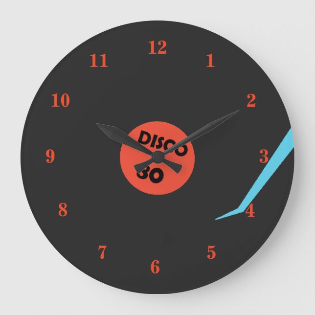 Gramophone Record Fun Horloge - Retro Disco Party (Recto)