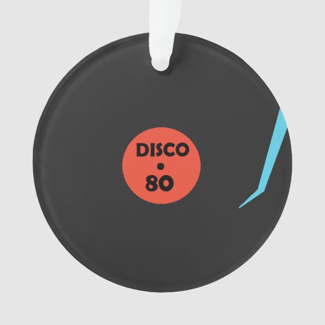Gramophone Record Plate Disco Music Ornament (Front)