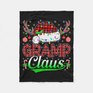 Gramp Claus Christmas Lights Matching Family Xmas  Fleece Blanket