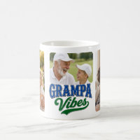 Grampa Blue Green Retro Photo Collage