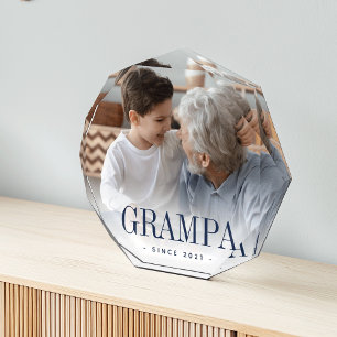 Grampa Grandpa Year Established Photo Block
