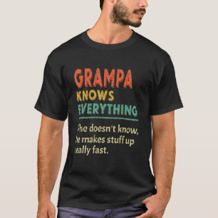 Grampa Knows Everything Women Father's Day Vintag T-Shirt