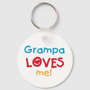 Grampa Loves Me T-shirts and Gifts Keychain