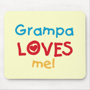 Grampa Loves Me T-shirts and Gifts Mouse Pad