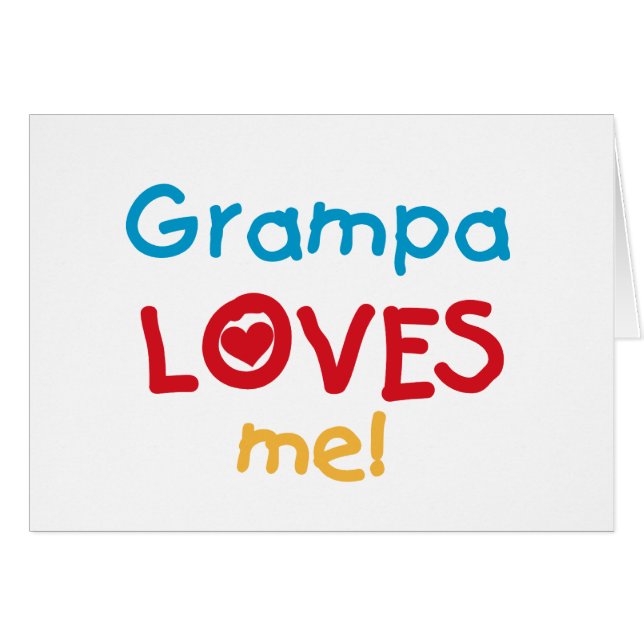 Grampa m'aime T-shirts et cadeaux (Devant horizontal)