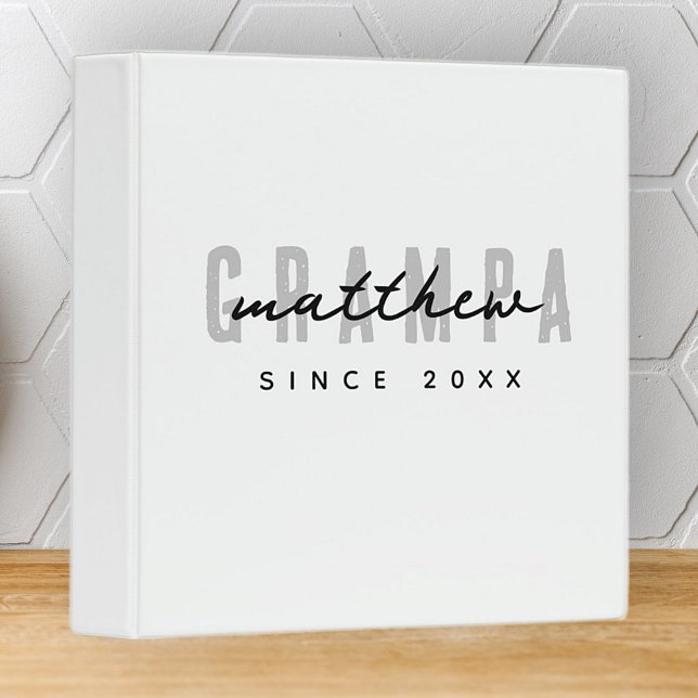 Grampa Modern Elegant Simple Father's Day Binder (Creator Uploaded)