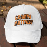 Grampa Modern Simple Cool Comic Trucker Hat<br><div class="desc">This simple and modern design is composed of san serif typography.</div>