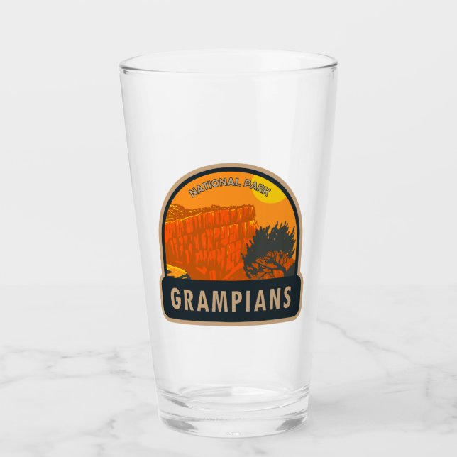 Grampians National Park Australia Vintage Glass (Front)