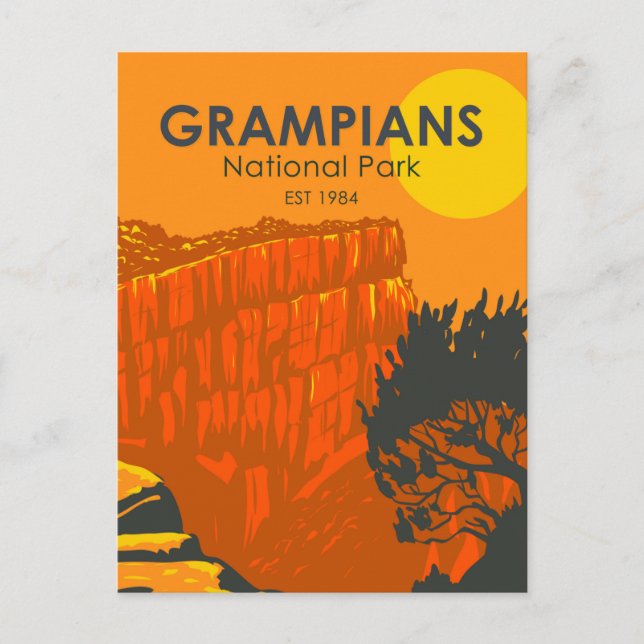Grampians National Park Australia Vintage Postcard (Front)
