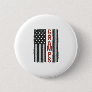 Gramps American Flag Vintage Patriotic Vector_1 2 Inch Round Button