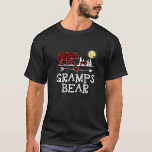 Gramps Bear Christmas Pajama Red Plaid Buffalo T-Shirt