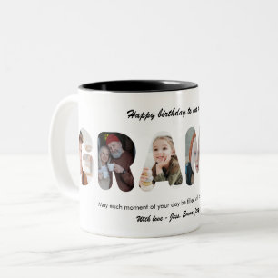 Gramps Custom Photo Collage Personalized Grandpa Two-Tone Coffee Mug