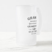 Gramps | Funny Grandfather Is For Old Guys Frosted Glass Beer Mug (Front Right)