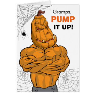 Gramps Halloween Muscled Jack o' Lantern