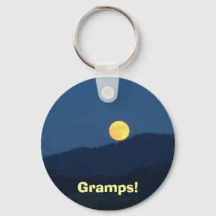 Gramps! keychain Orange Full Moon Blue Twilight