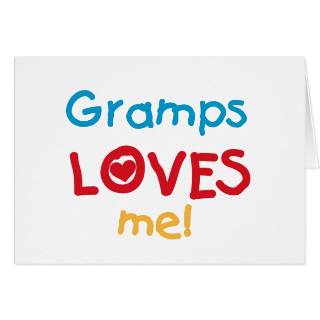 Gramps m'aime T-shirts et cadeaux (Devant horizontal)
