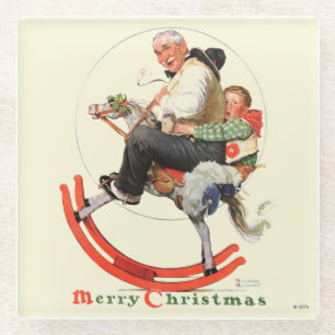 Gramps on Rocking Horse Glass Coaster