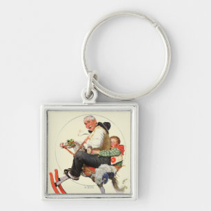 Gramps on Rocking Horse Keychain
