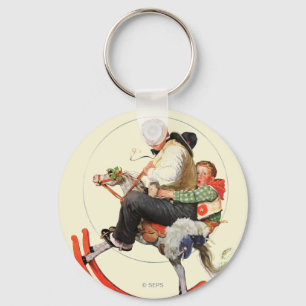 Gramps on Rocking Horse Keychain