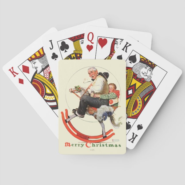 Gramps on Rocking Horse Playing Cards (Back)