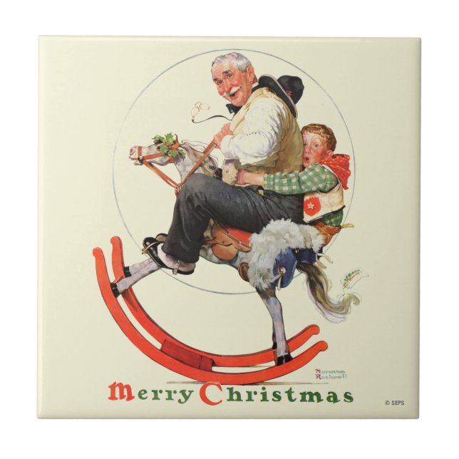 Gramps on Rocking Horse Tile (Front)