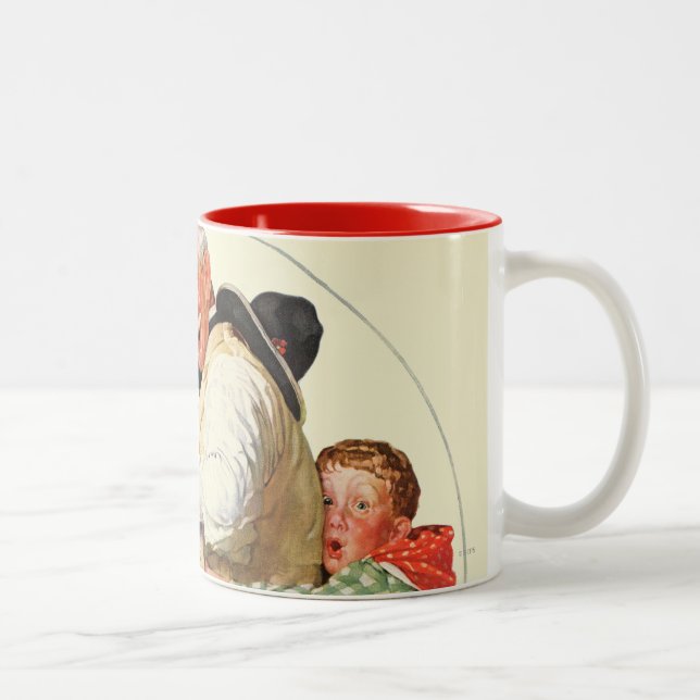 Gramps on Rocking Horse Two-Tone Coffee Mug (Right)
