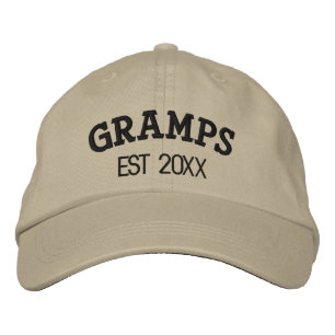 Gramps Personalized Grandpa Gift Custom Text Embroidered Hat