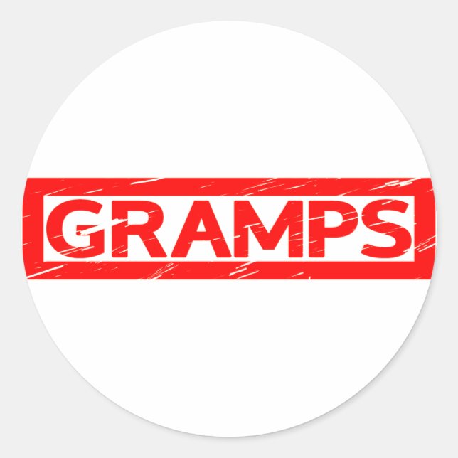 Gramps Stamp Classic Round Sticker (Front)