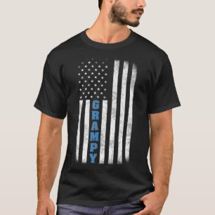 Grampy American Flag Fathers Day Grandpa Gift T-Shirt