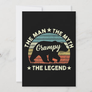 Grampy Bear The Man The Myth The Legend Invitation