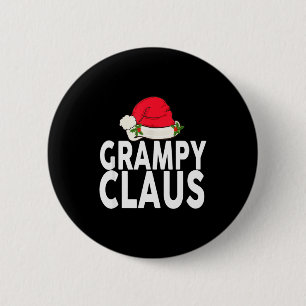 Grampy Claus Christmas Family Group Matching Pajam 2 Inch Round Button