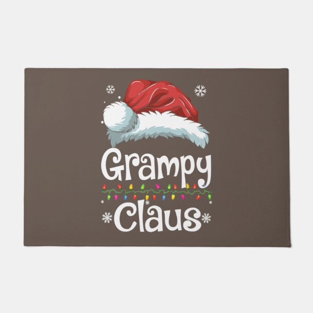 Grampy Claus Shirt, Family Matching Grampy Claus Doormat (Front)