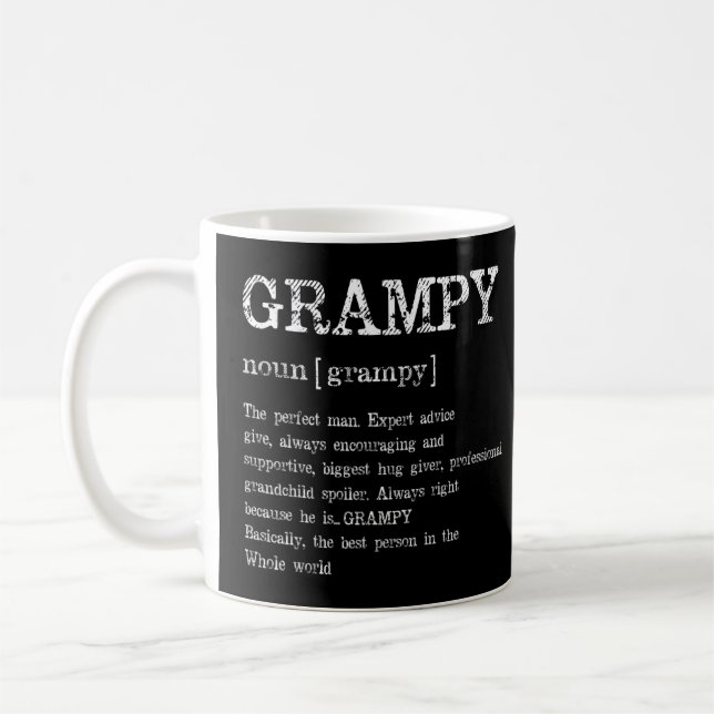 Grampy Definition Grandpa Father's Day  Coffee Mug (Left)