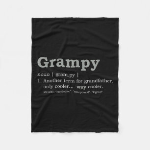 Grampy Design_ Funny Definition  Fleece Blanket