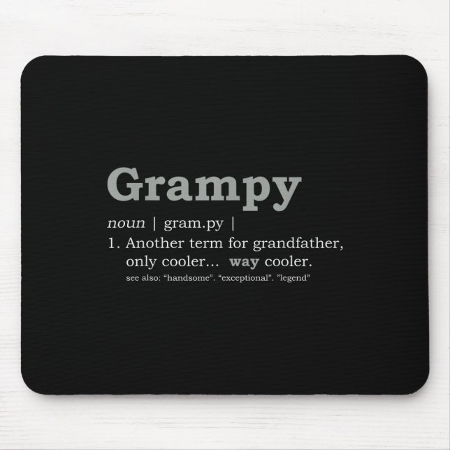 Grampy Design_ Funny Definition  Mouse Pad (Front)