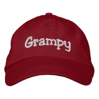 Grampy Embroidered Baseball Hat Cap | Red