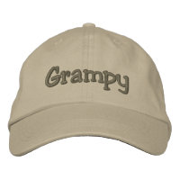 Grampy Khaki Embroidered Baseball Cap / Hat