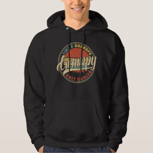 GRAMPY like a Grandpa ONLY COOLER Vintage Retro Fu Hoodie