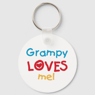 Grampy Loves Me T-shirts and Gifts Keychain
