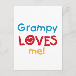 Grampy Loves Me T-shirts and Gifts Postcard
