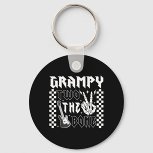 Grampy Of The Bad Two The Bone Birthday 2 Years Keychain