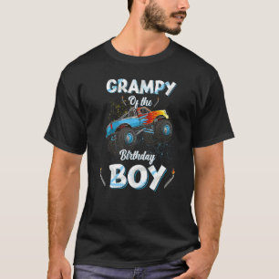 Grampy Of The Birthday Boy Monster Truck Bday Men  T-Shirt