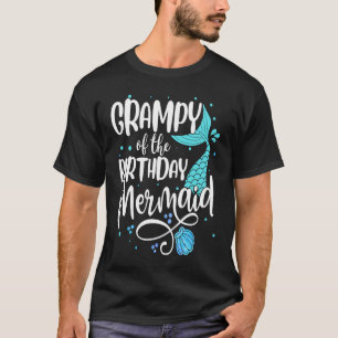 Grampy Of The Birthday Mermaid Family Matching Par T-Shirt