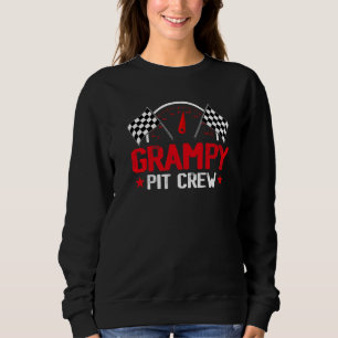 Grampy Pit Crew Race Car Birthday Party Racing Fam Sweatshirt