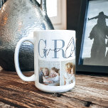 Grampy We Love You 4 Photo Collage Coffee Mug<br><div class="desc">Create a sweet keepsake for a beloved Grandpa this Father's Day or Grandparents Day with this simple design that features four of your favourite photos. "Grampy,  we love you" appears across the top in block and script lettering in shades of blue.</div>