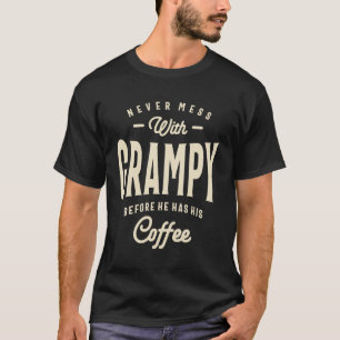 Grampy's Coffee Time Warning - Dad Grandpa T-Shirt