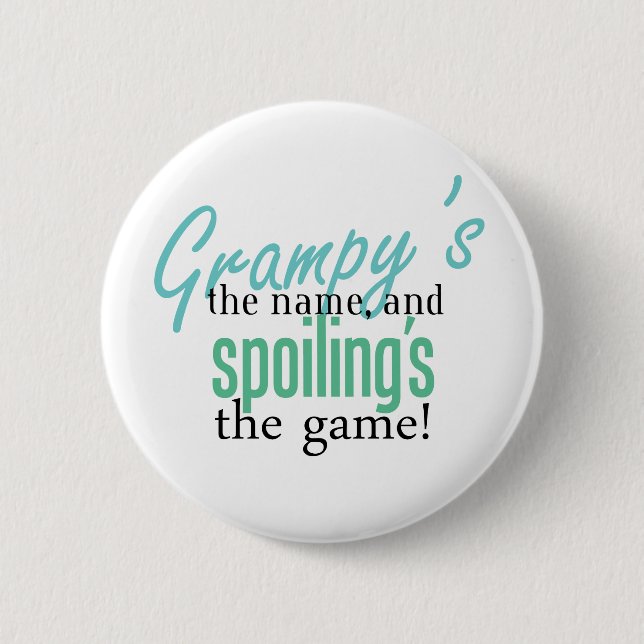 Grampy's the Name 2 Inch Round Button (Front)